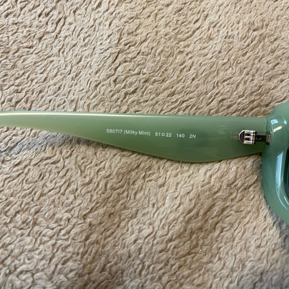 Coach Pillow Tabby Narrow Rectangle Sunglasses in Mint - Picture 6 of 7